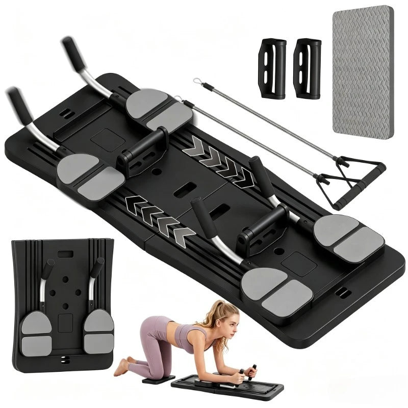 Foldable Multifunctional Home Workout Board With Resistance Bands