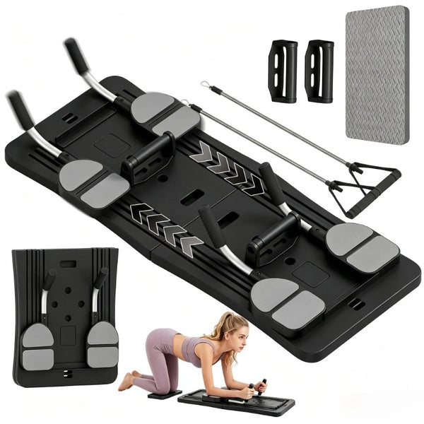Foldable Multifunctional Home Workout Board With Resistance Bands
