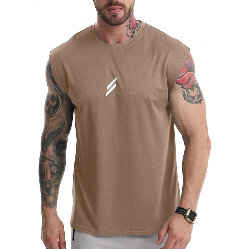 Men's Quick Dry Sleeveless Breathable Sports Training Shirt