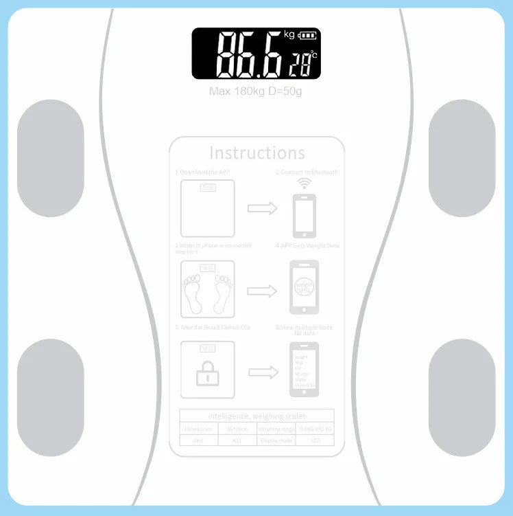Smart Body Fat Scale For Home Fitness Tracking