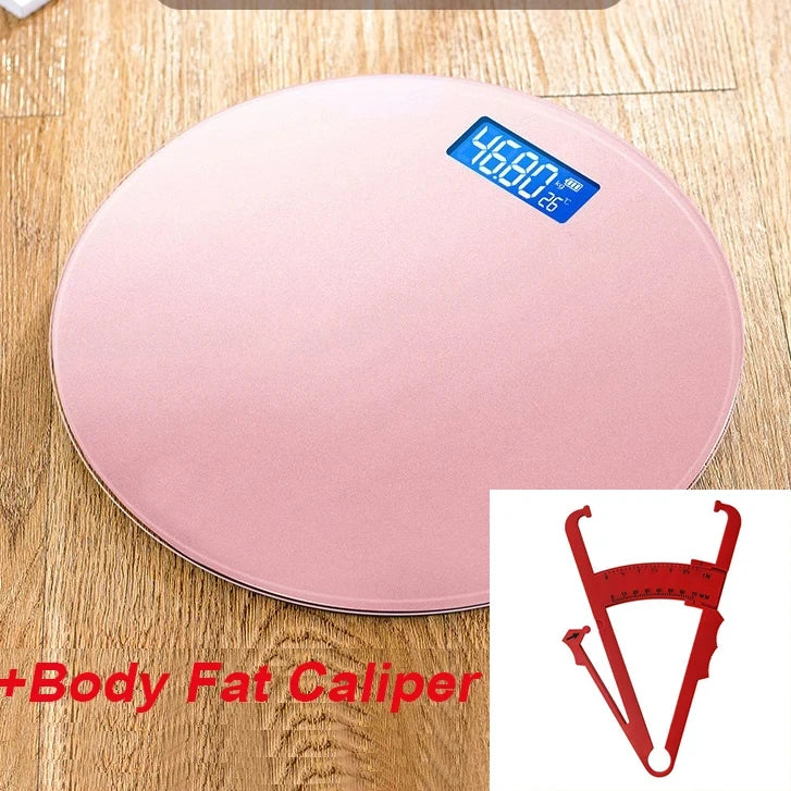 Round Digital LED Display Electronic Bathroom Weight Scale
