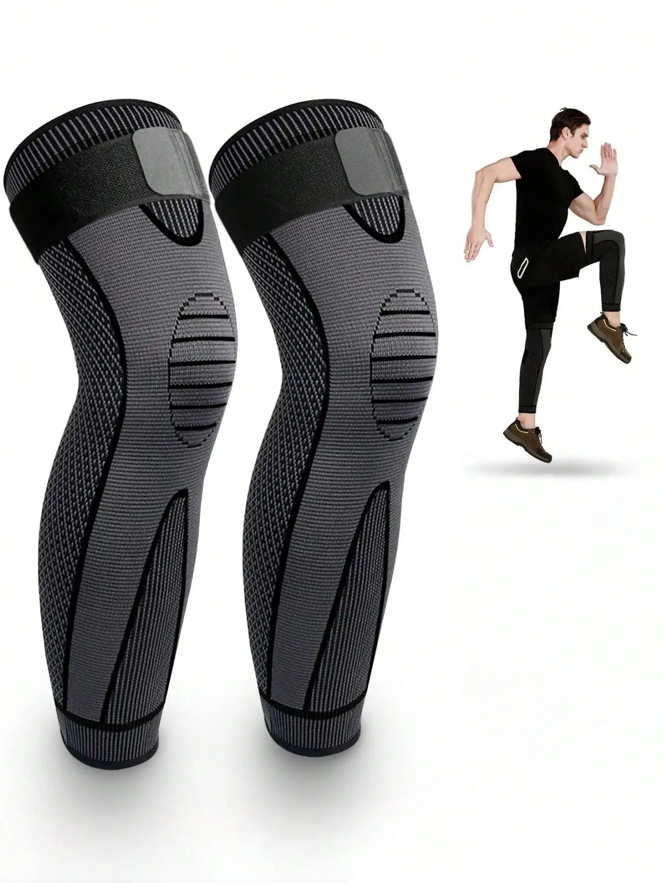 2 Pack Anti Slip Knee Braces With Compression Support