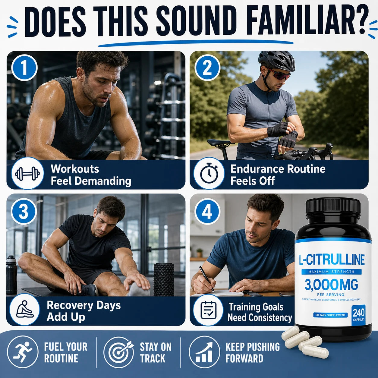 L Citrulline 3000mg Vegan Supplement For Workout Recovery
