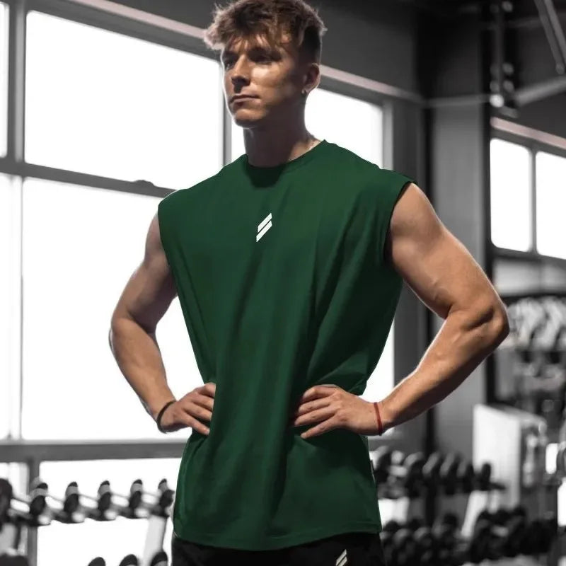 Men's Quick Dry Sleeveless Breathable Sports Training Shirt