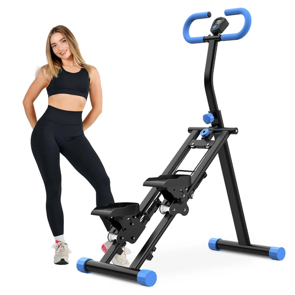 Foldable Vertical Climber With Adjustable Handlebars Home Gym