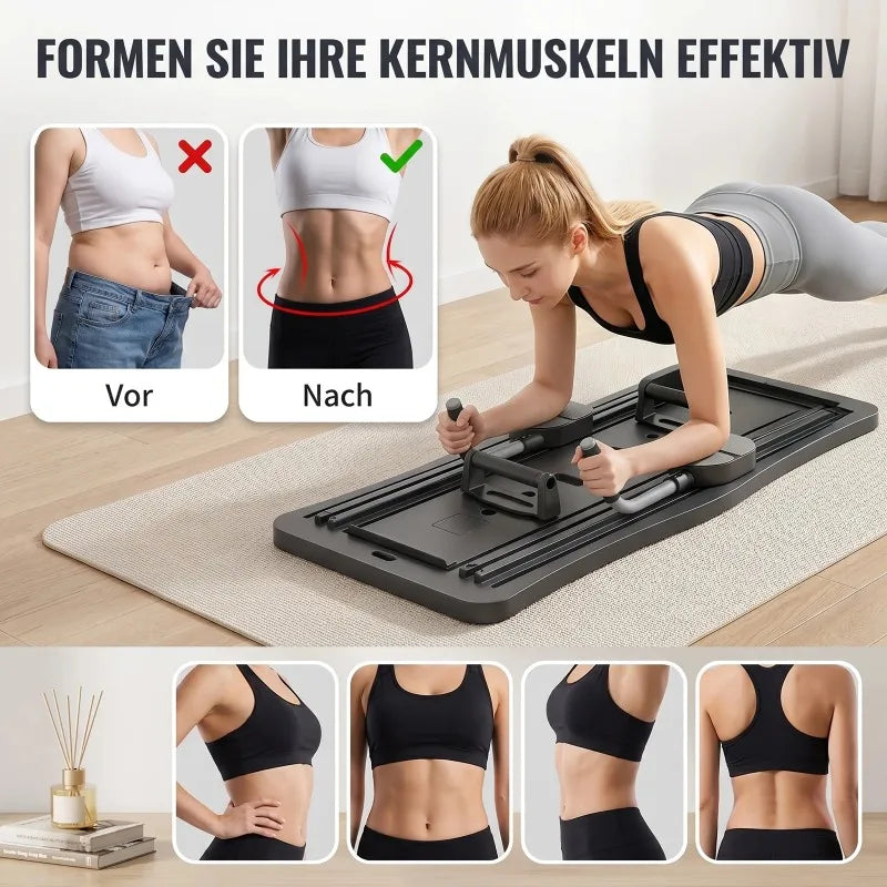 Foldable Multifunctional Home Workout Board With Resistance Bands