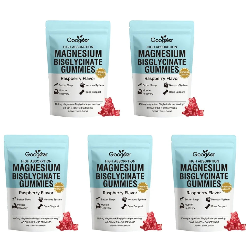 Magnesium Bisglycinate - 60 Raspberry Gummies