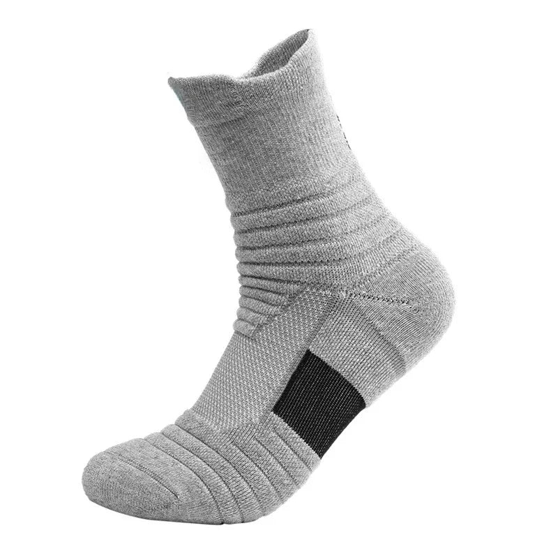 Anti Slip Cotton Sports Socks For Soccer Basketball