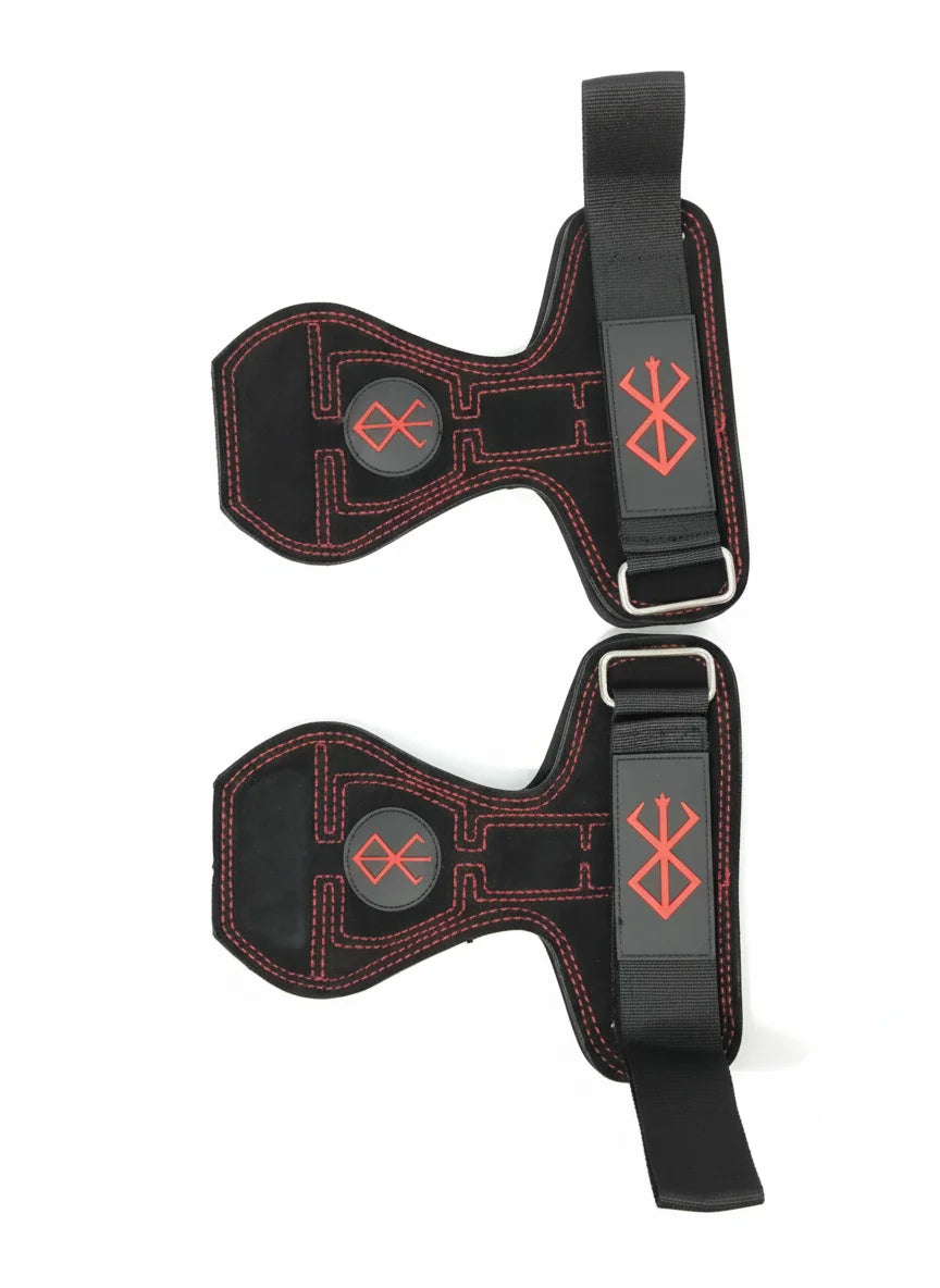 Leather Weightlifting Gloves With Wrist Straps For Deadlifts