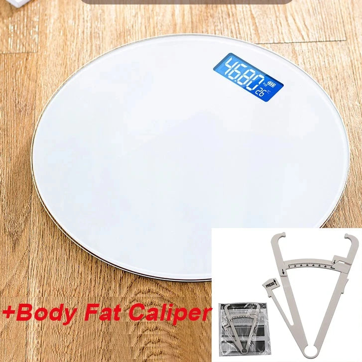 Round Digital LED Display Electronic Bathroom Weight Scale