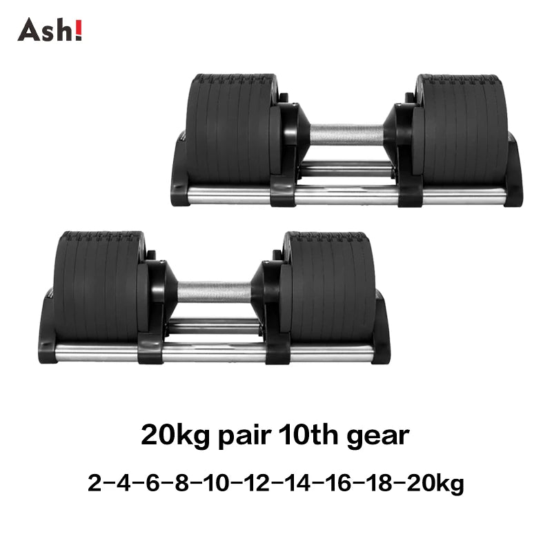 Adjustable Dumbbell Pair Up To 50kg Home Gym