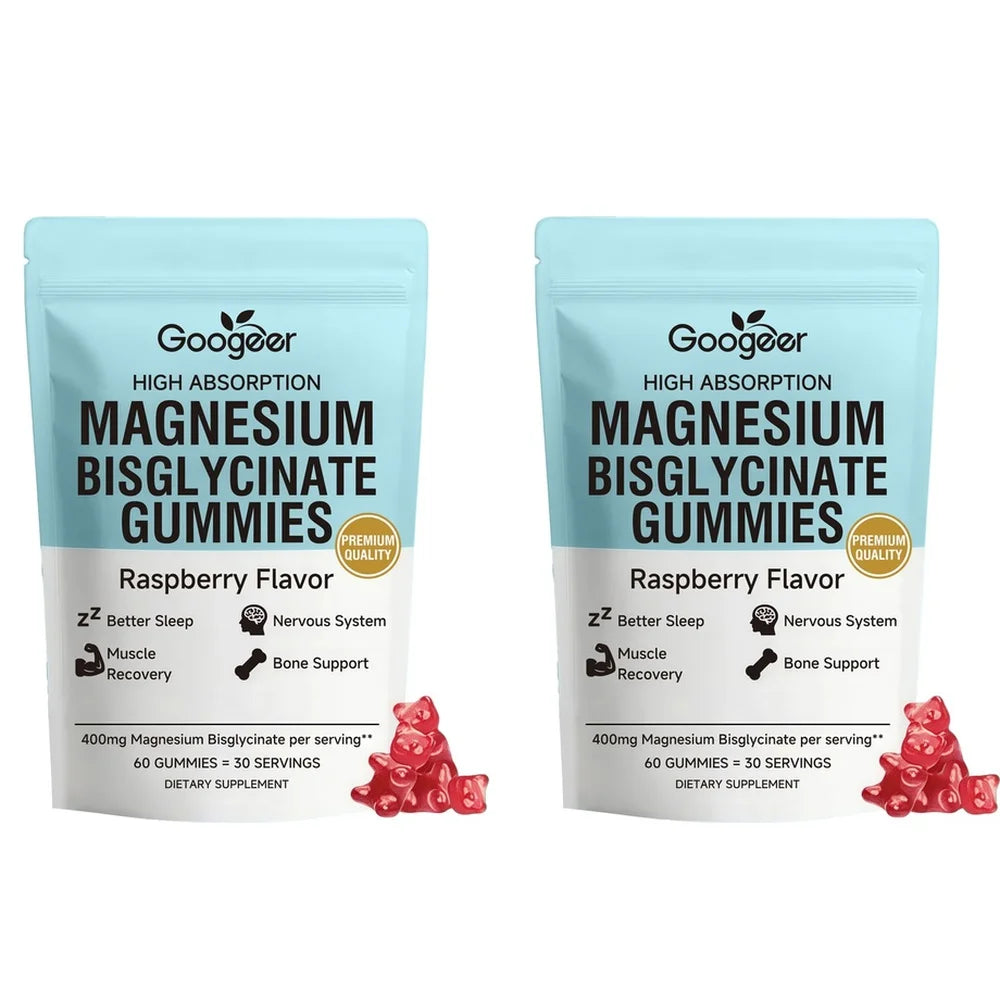 Magnesium Bisglycinate - 60 Raspberry Gummies