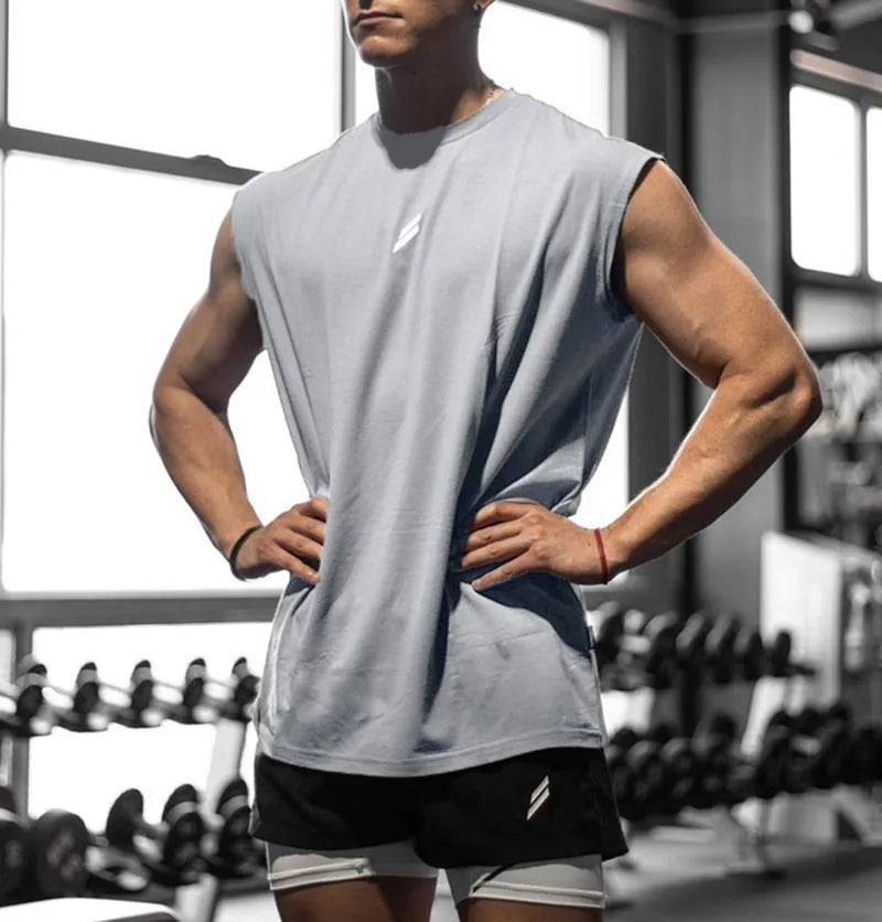 Men's Quick Dry Sleeveless Breathable Sports Training Shirt