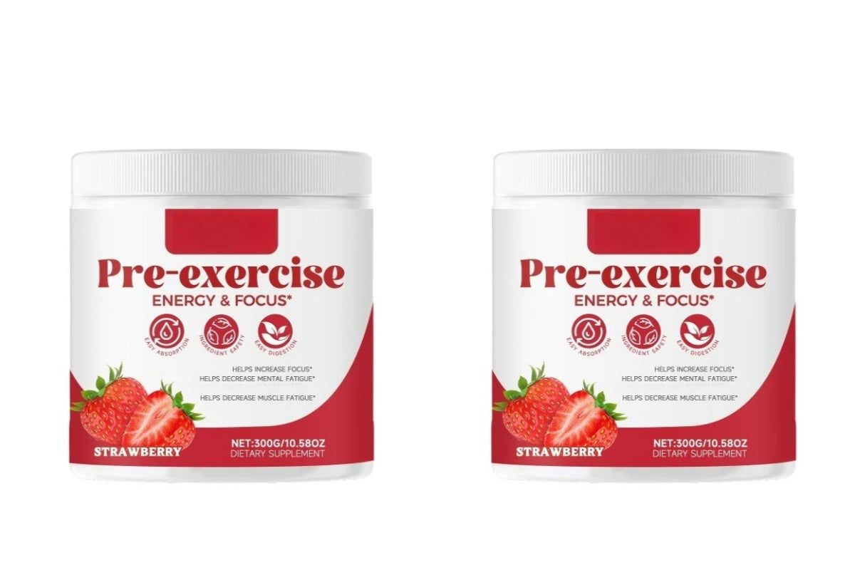 Strawberry Pre Workout Powder For Energy Focus Recovery
