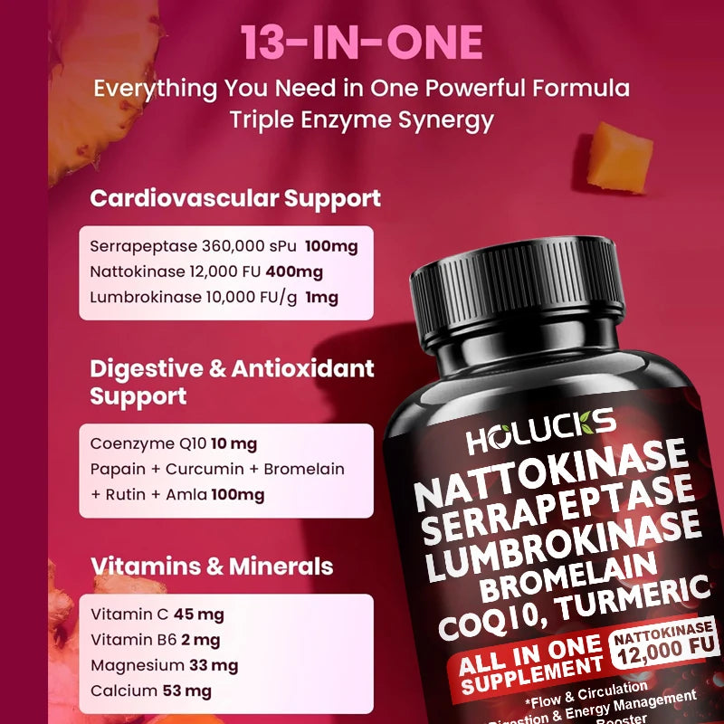 Nattokinase Supplement For Healthy Blood Flow And Circulation