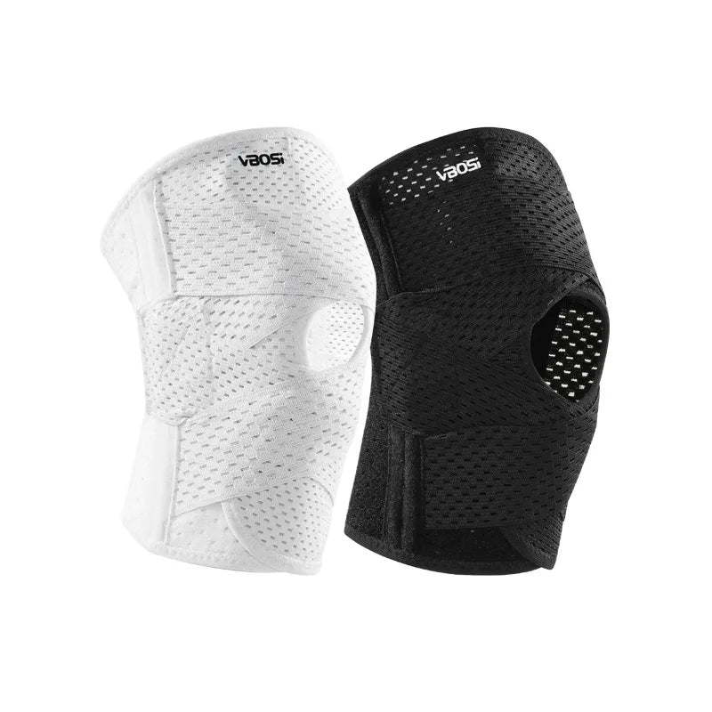 Breathable Elastic Knee Support With Spring Stays Stabilizers