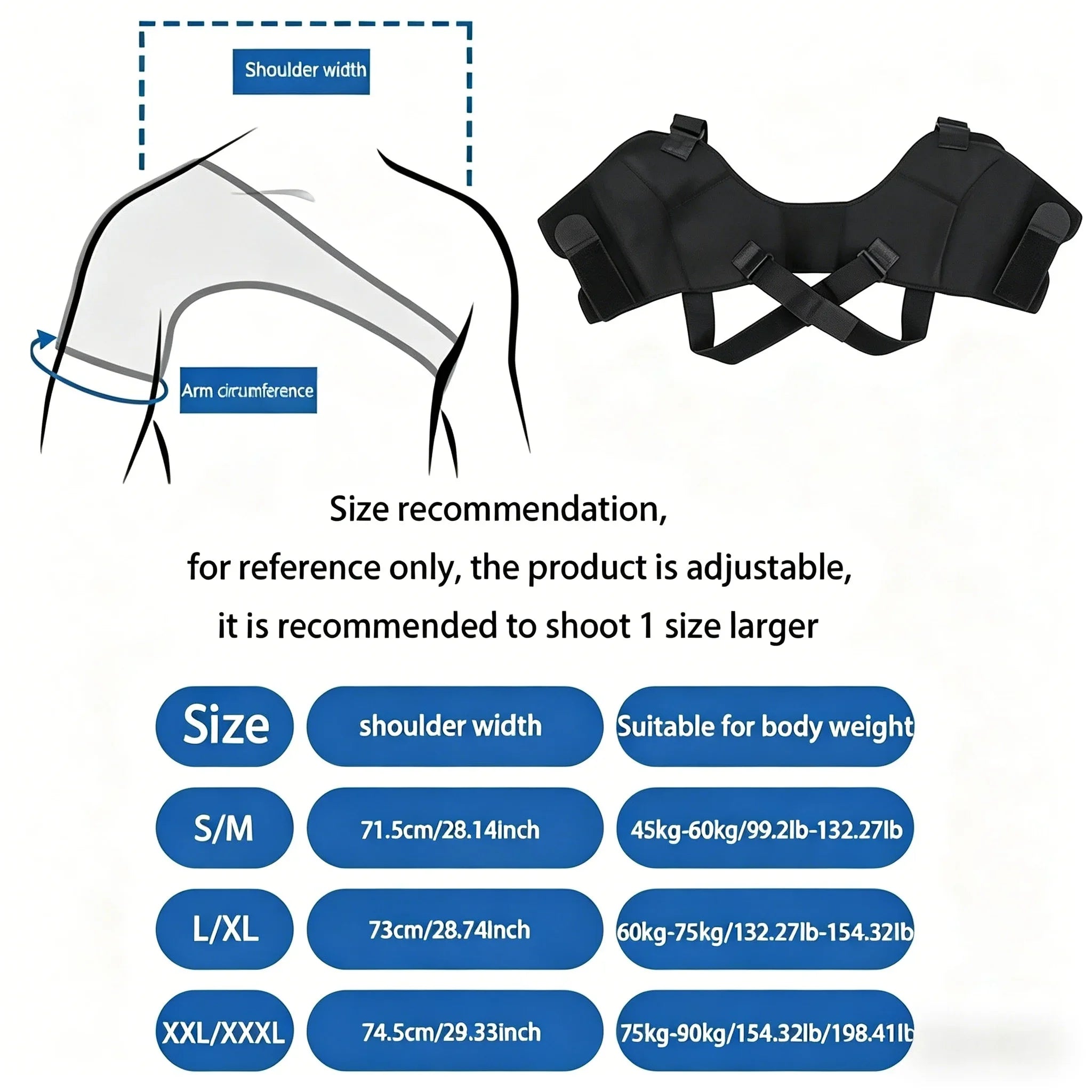 Adjustable X Type Back Brace For Posture Support