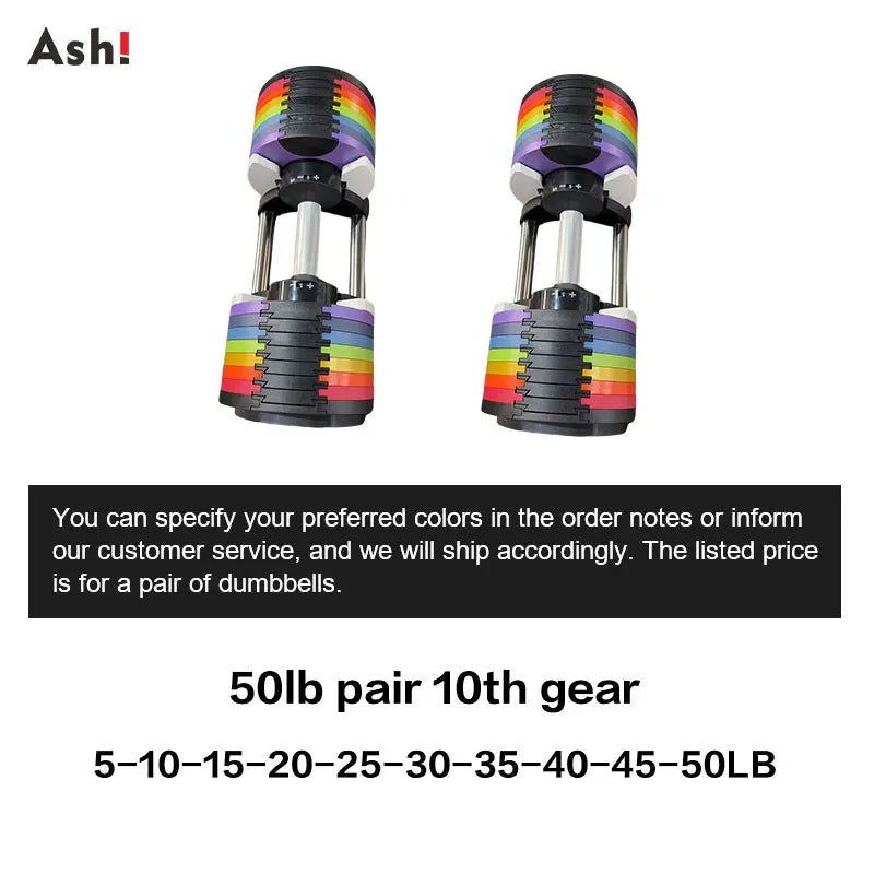 Adjustable Dumbbell Pair Up To 50kg Home Gym