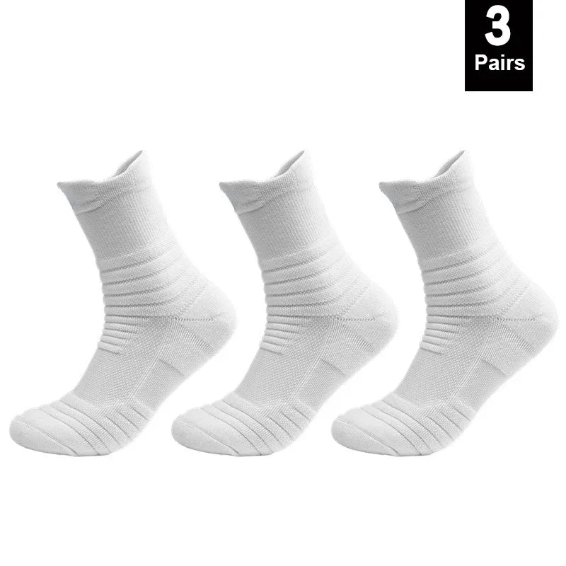 Anti Slip Cotton Sports Socks For Soccer Basketball