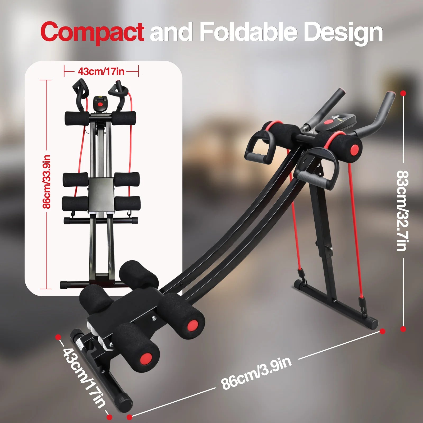 Foldable Ab Machine With LCD Display
