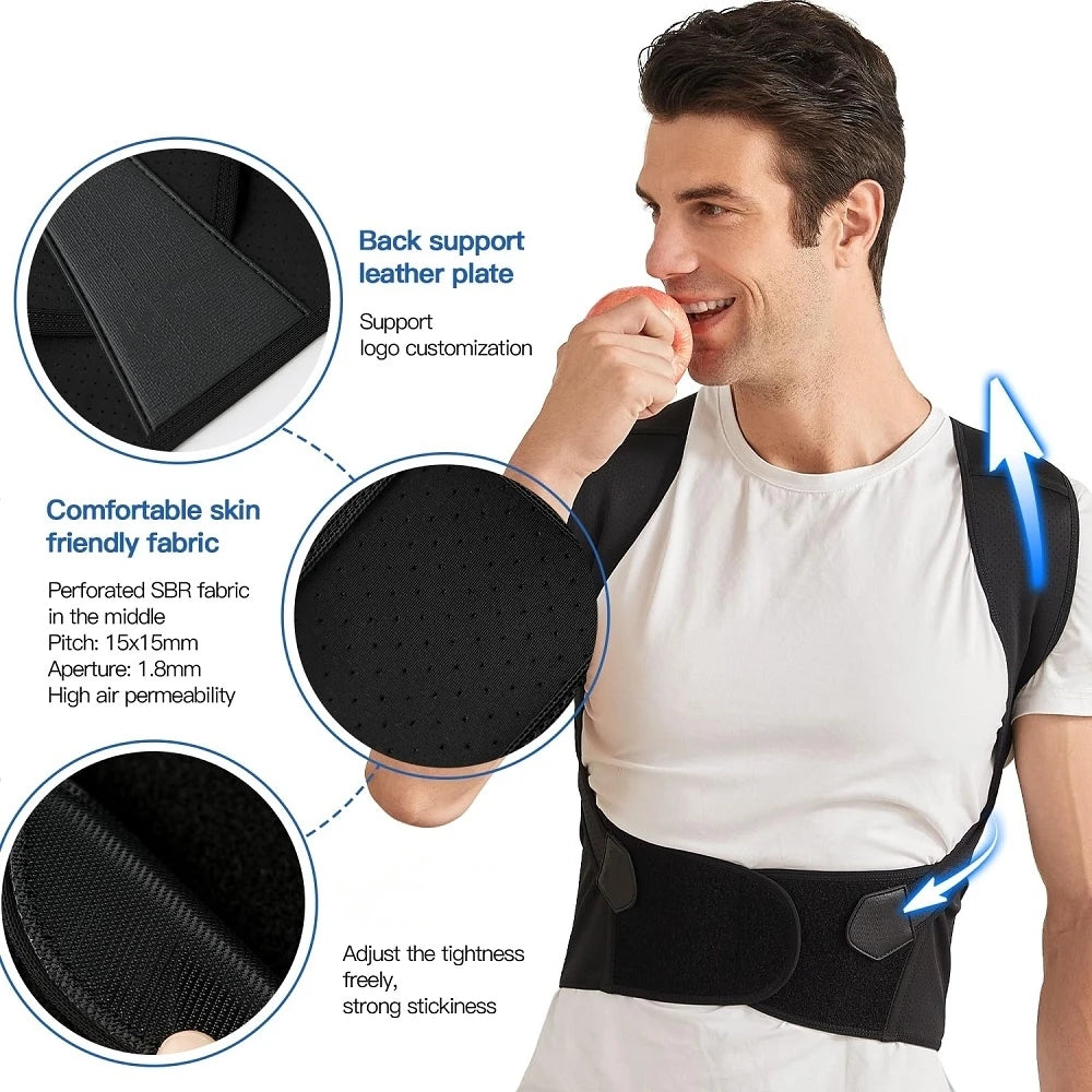 Upgraded Adjustable Back Brace For Full Posture Support