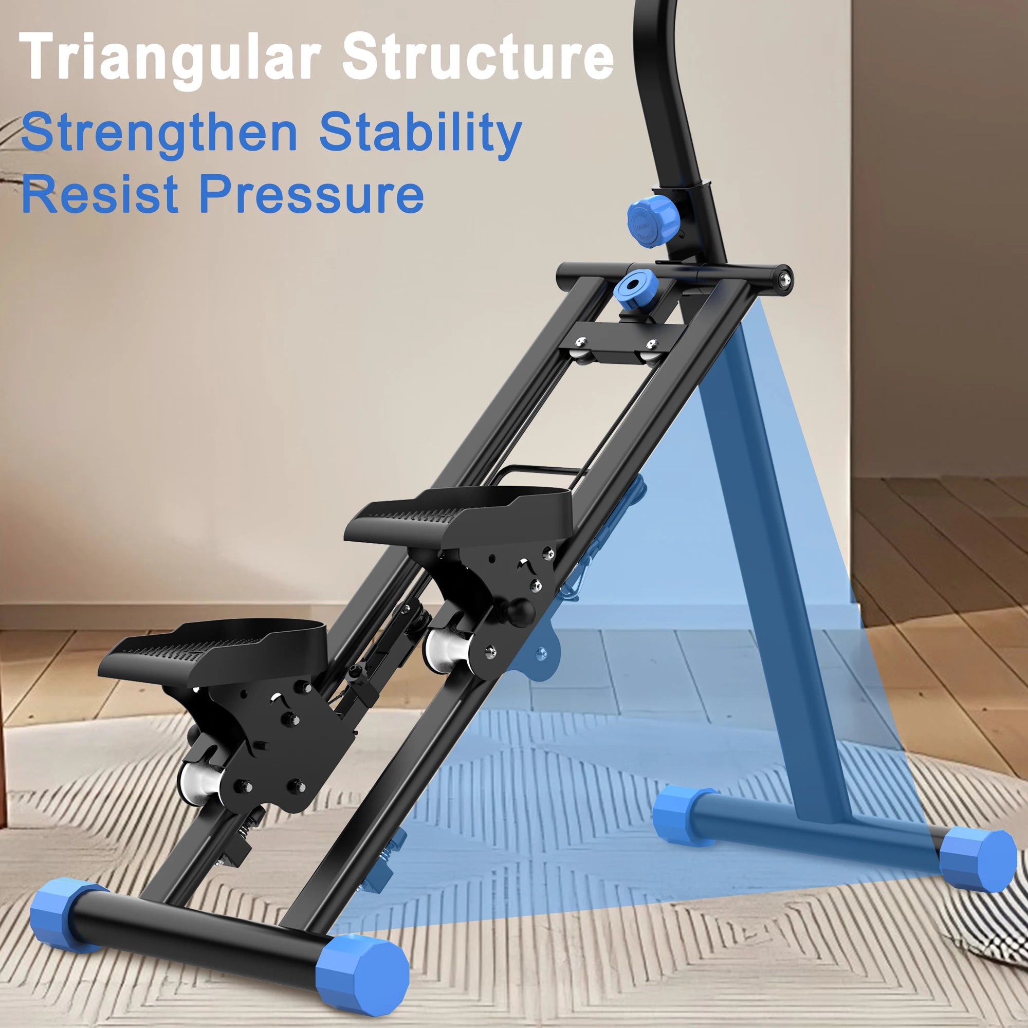 Foldable Vertical Climber With Adjustable Handlebars Home Gym