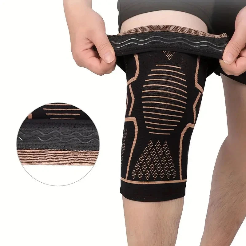 2pcs Copper Fiber Knee Brace Breathable Patella Support