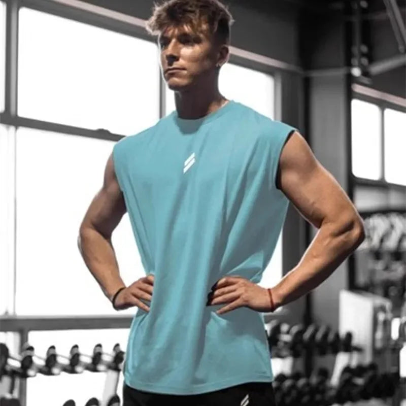Men's Quick Dry Sleeveless Breathable Sports Training Shirt