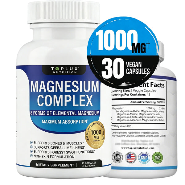 8 Element Magnesium Complex With Glycinate Citrate Malate Taurate