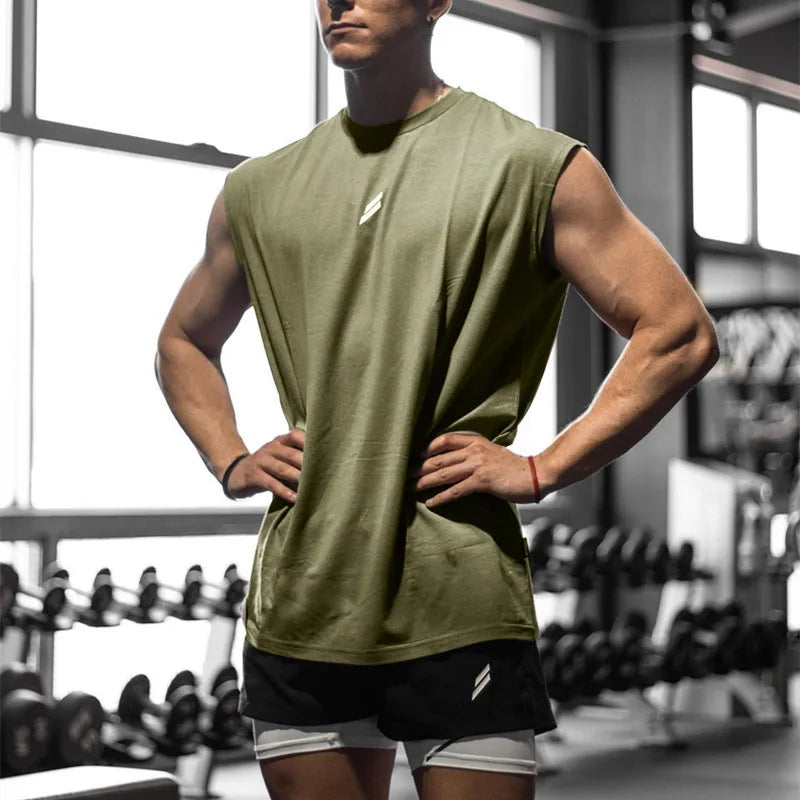 Men's Quick Dry Sleeveless Breathable Sports Training Shirt