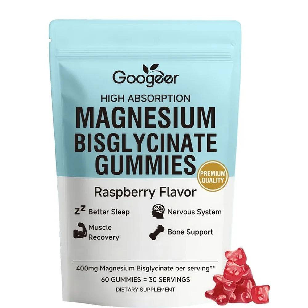 Magnesium Bisglycinate - 60 Raspberry Gummies