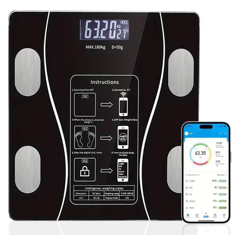Smart Body Fat Scale For Home Fitness Tracking