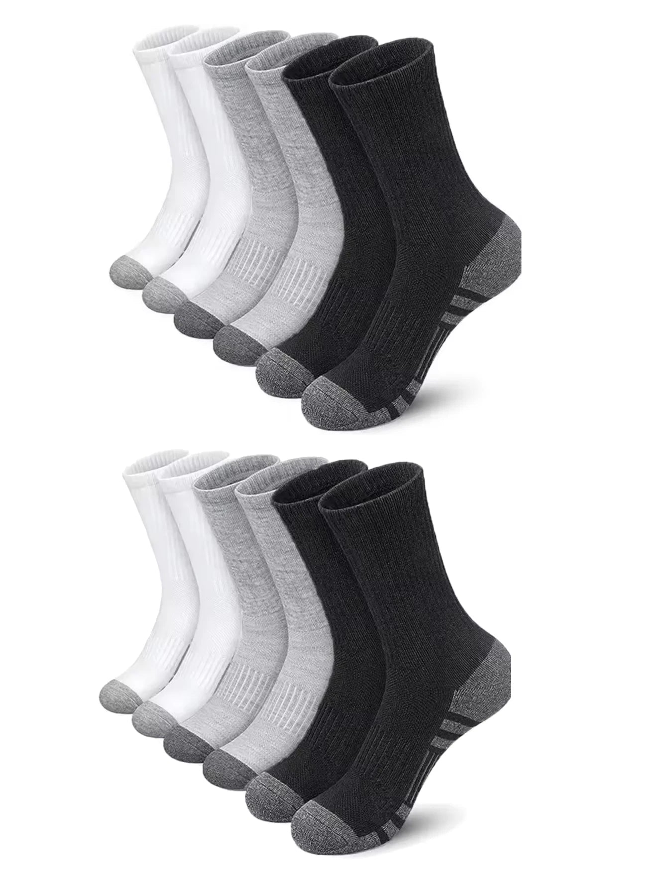 Men's 12 Pair Outdoor Sports Football Grip Socks