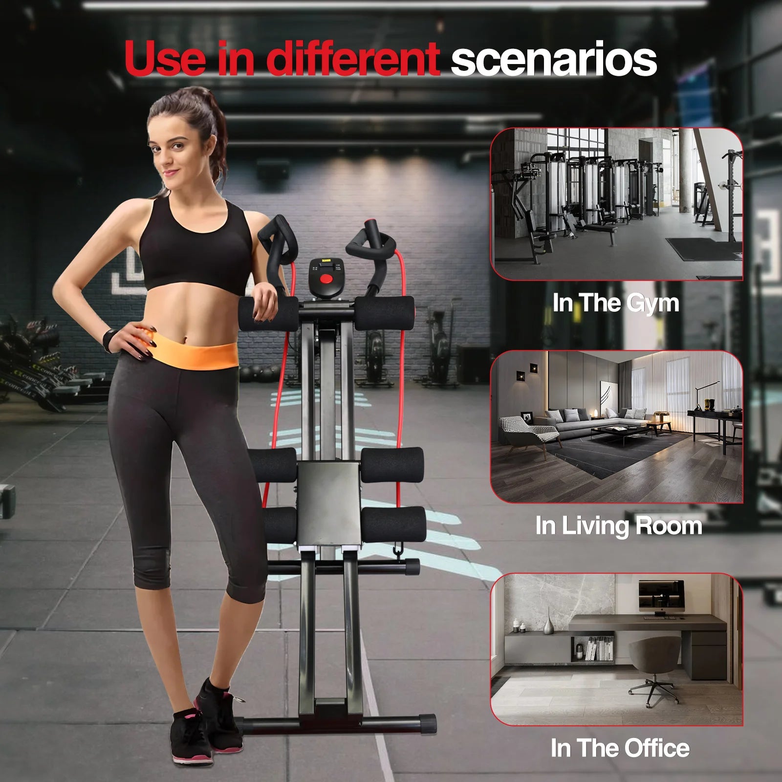 Foldable Ab Machine With LCD Display