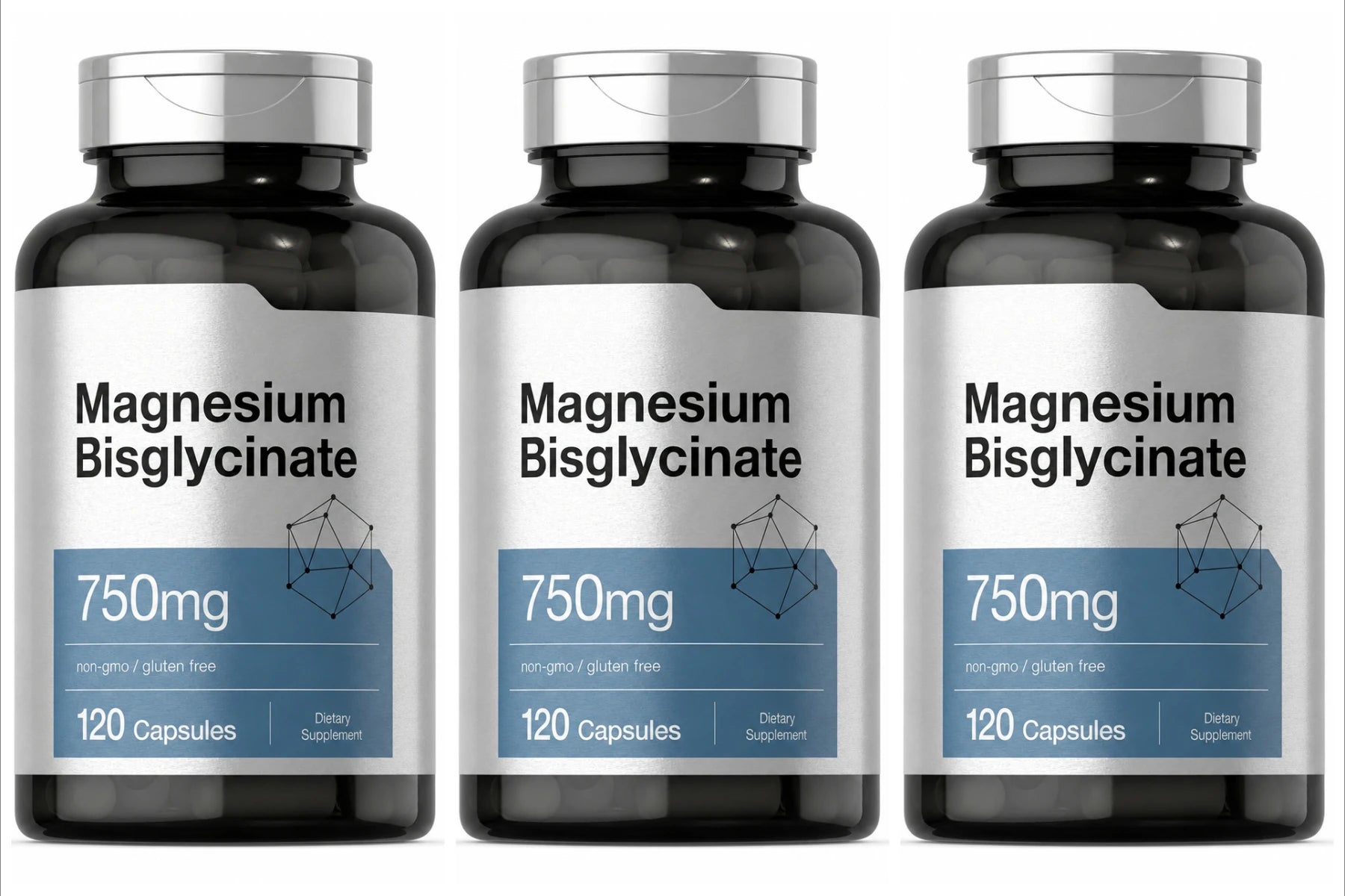 Magnesium Bisglycinate 750mg Capsules For Relaxation Bone Health