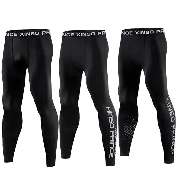 Men's Quick Dry Compression Pants For Running Workouts