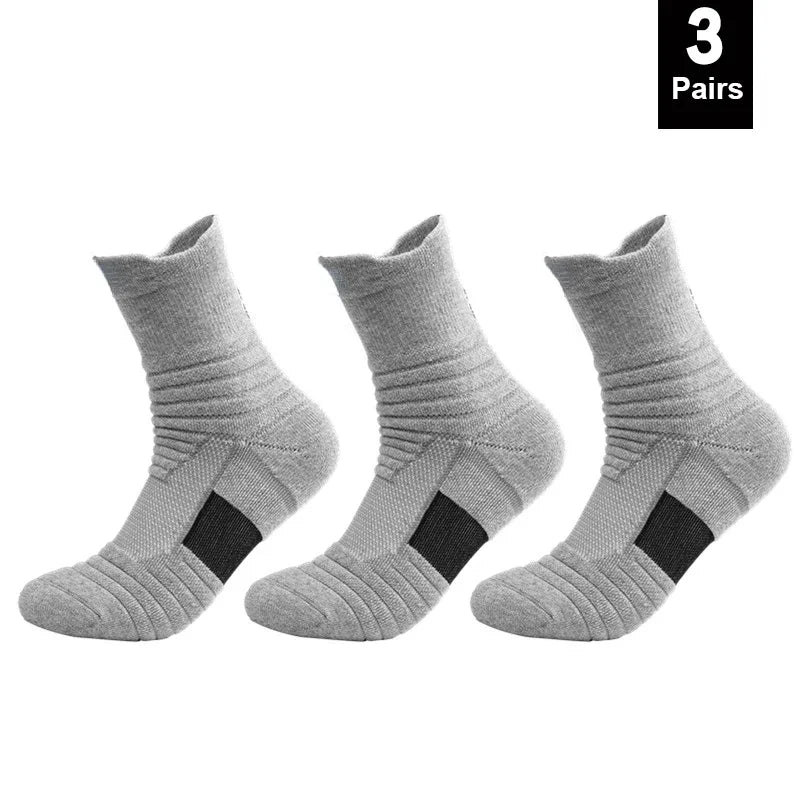 Anti Slip Cotton Sports Socks For Soccer Basketball